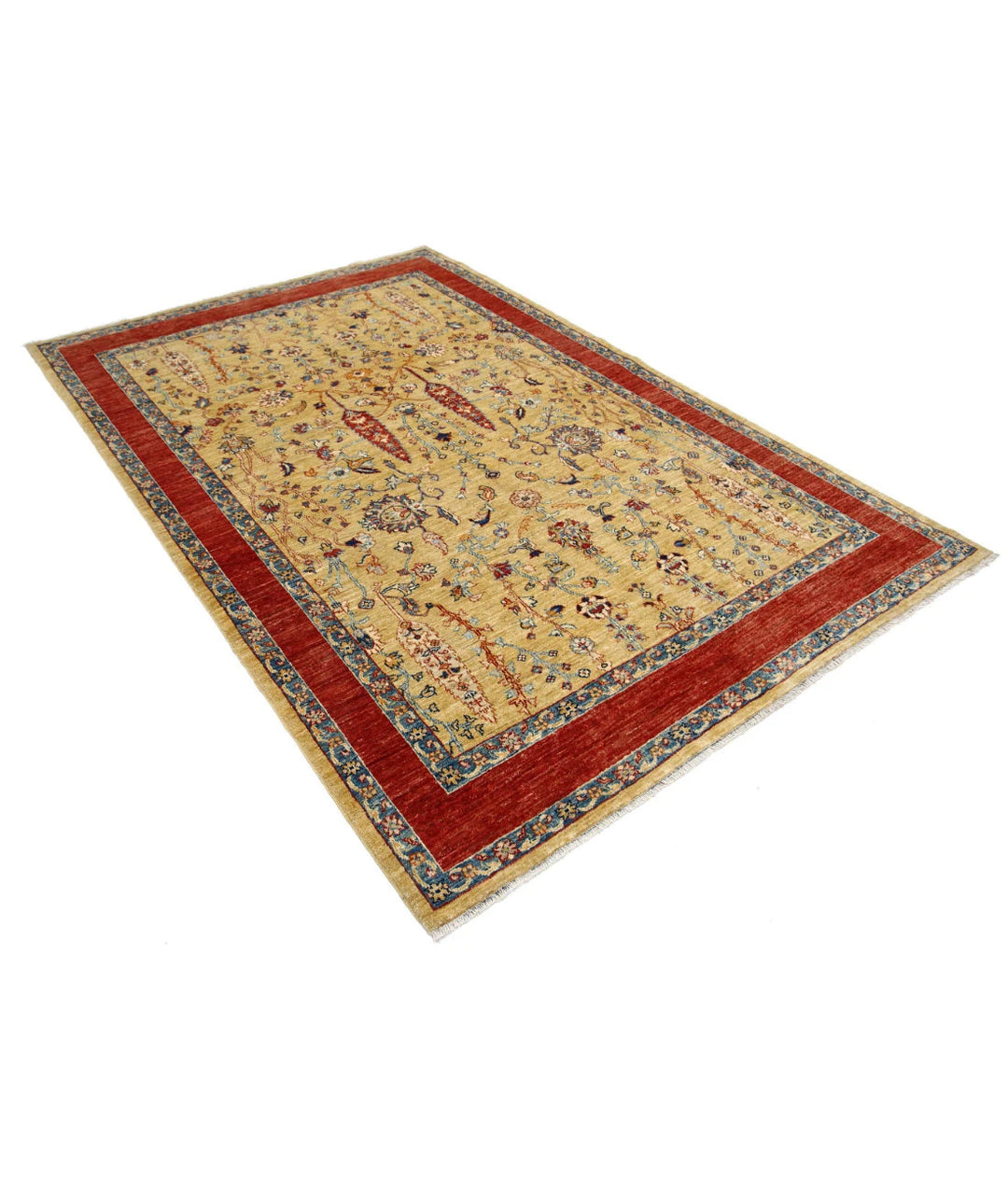 Afghan Bakshaish Rug 5' 6" x 8' 4" Hand-Knotted | No. AT45925