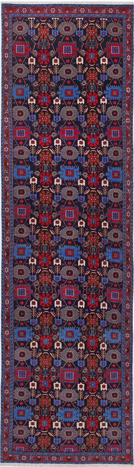 Persian Varamin Runner Rug 3' 3" x 12' 8" Hand-Knotted | No. AT45969
