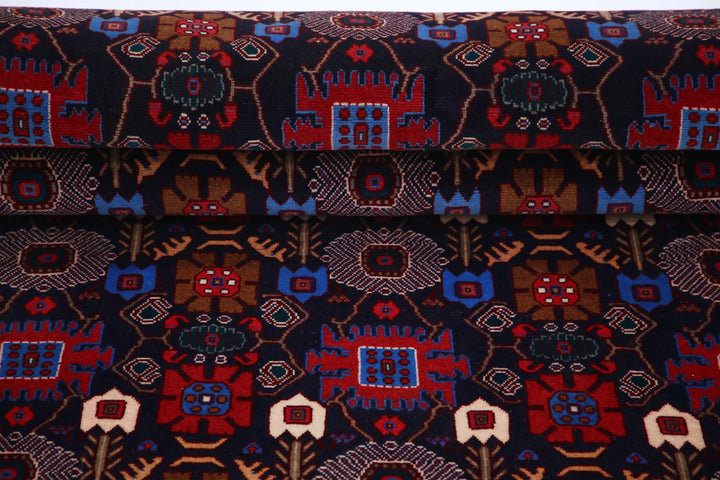 Persian Varamin Runner Rug 3' 3" x 12' 8" Hand-Knotted | No. AT45969