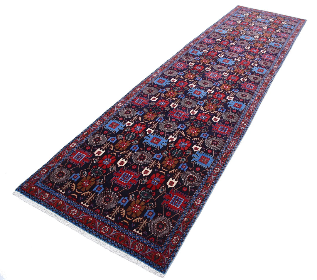 Persian Varamin Runner Rug 3' 3" x 12' 8" Hand-Knotted | No. AT45969