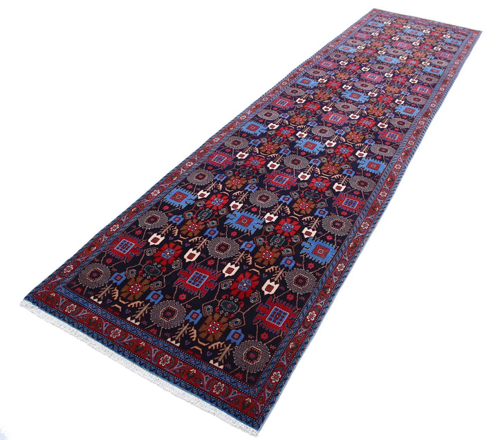 Persian Varamin Runner Rug 3' 3" x 12' 8" Hand-Knotted | No. AT45969