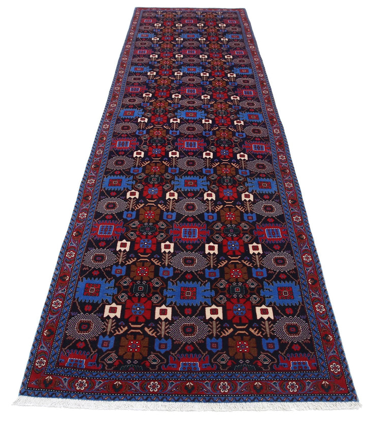 Persian Varamin Runner Rug 3' 3" x 12' 8" Hand-Knotted | No. AT45969