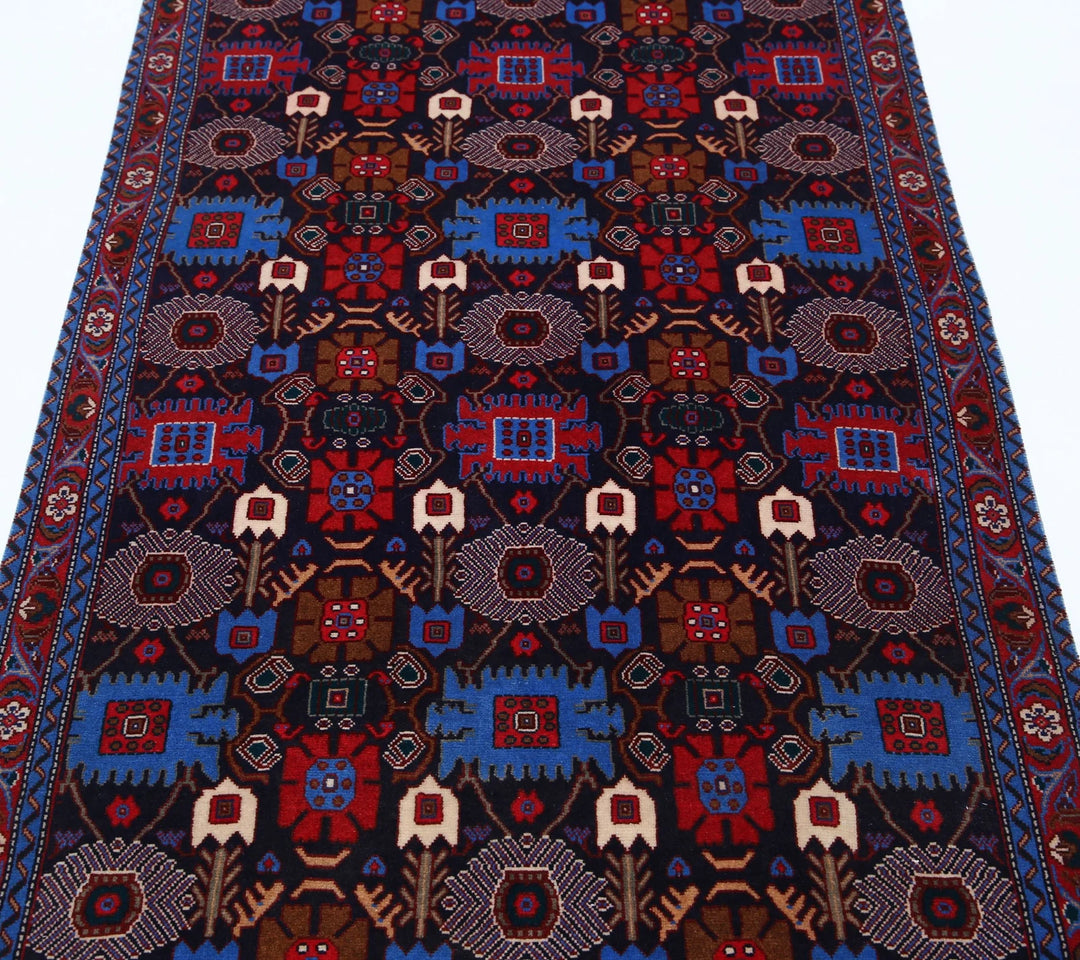 Persian Varamin Runner Rug 3' 3" x 12' 8" Hand-Knotted | No. AT45969