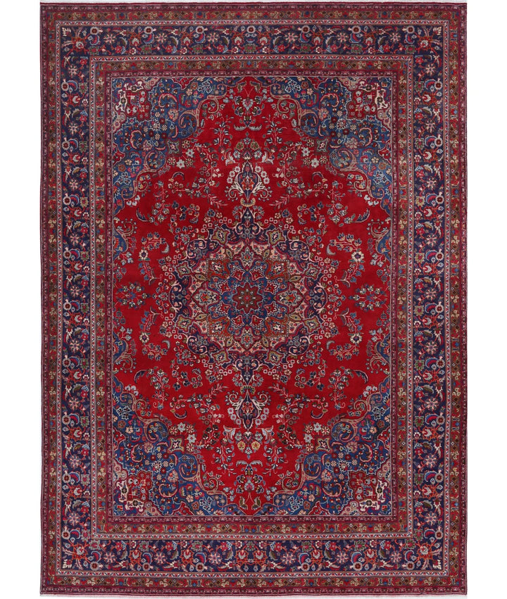 Persian Mashad Rug 9' 5" x 13' 4" Hand-Knotted | No. AT46024