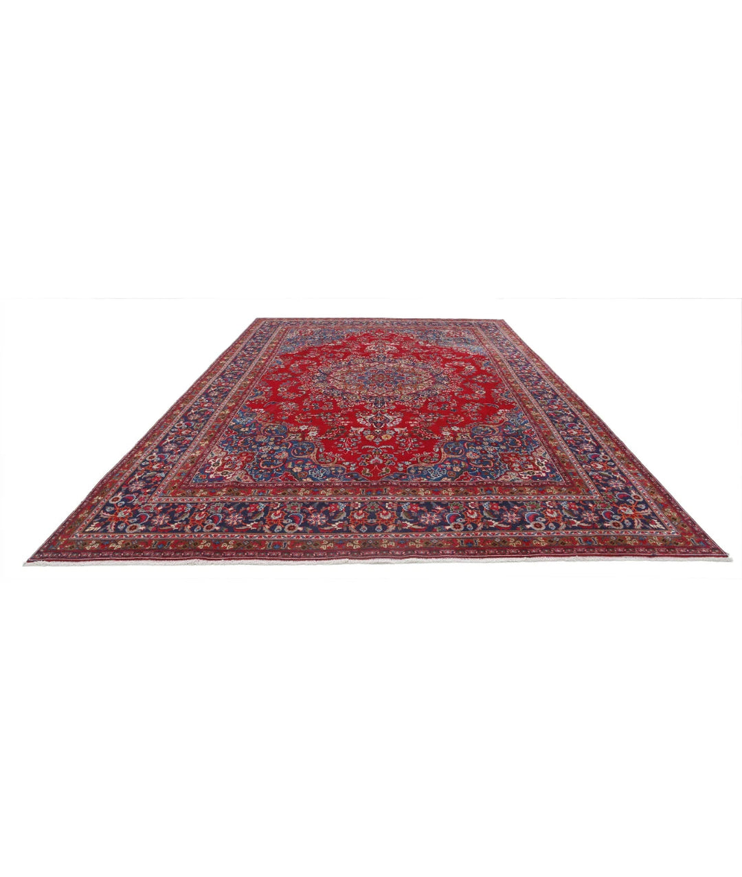 Persian Mashad Rug 9' 5" x 13' 4" Hand-Knotted | No. AT46024