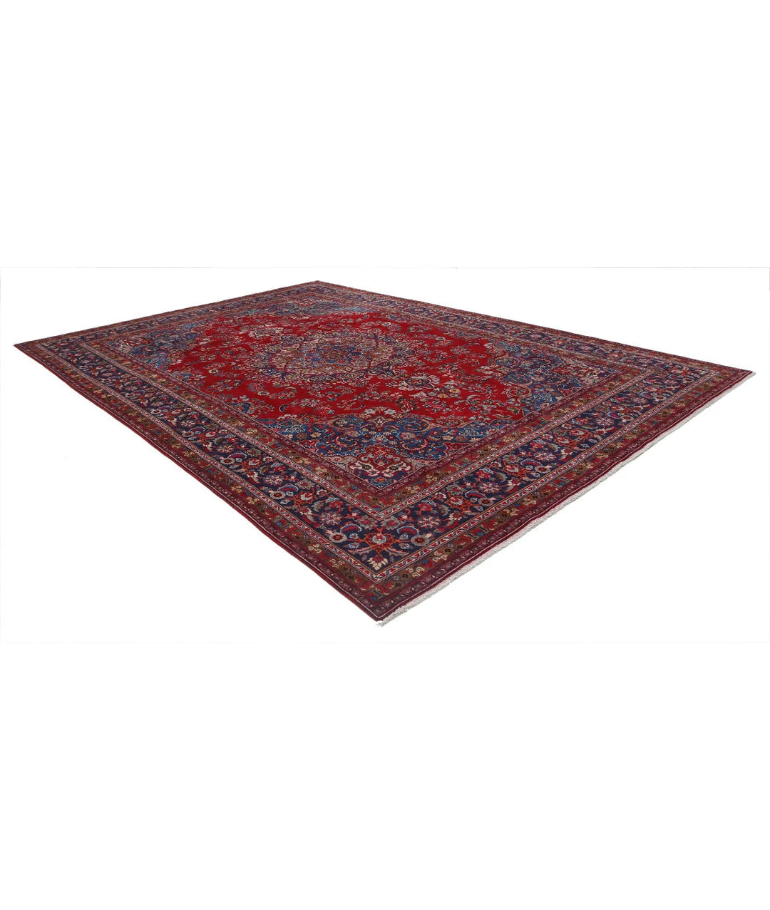 Persian Mashad Rug 9' 5" x 13' 4" Hand-Knotted | No. AT46024