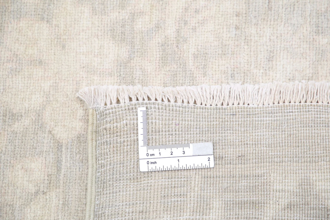 Ivory Afghan Serenity Rug 7' 8" x 10' 2" Hand-Knotted | No. AT46049