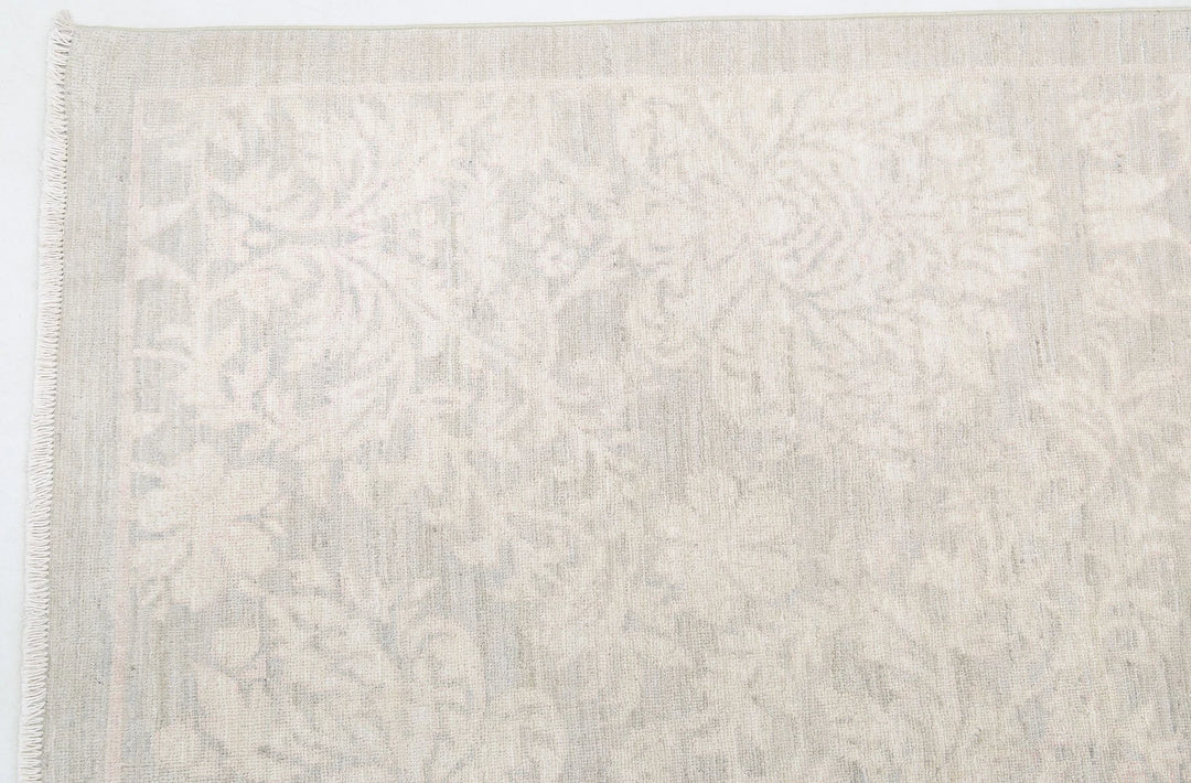 Ivory Afghan Serenity Rug 7' 8" x 10' 2" Hand-Knotted | No. AT46049