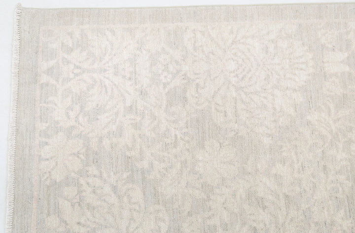 Ivory Afghan Serenity Rug 7' 8" x 10' 2" Hand-Knotted | No. AT46049