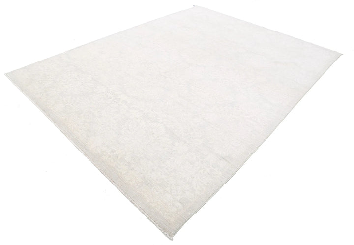 Ivory Afghan Serenity Rug 7' 8" x 10' 2" Hand-Knotted | No. AT46049
