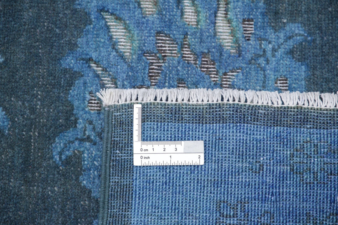 Blue Afghan Oriental Rug 6' 1" x 8' 7" Hand-Knotted | No. AT46069