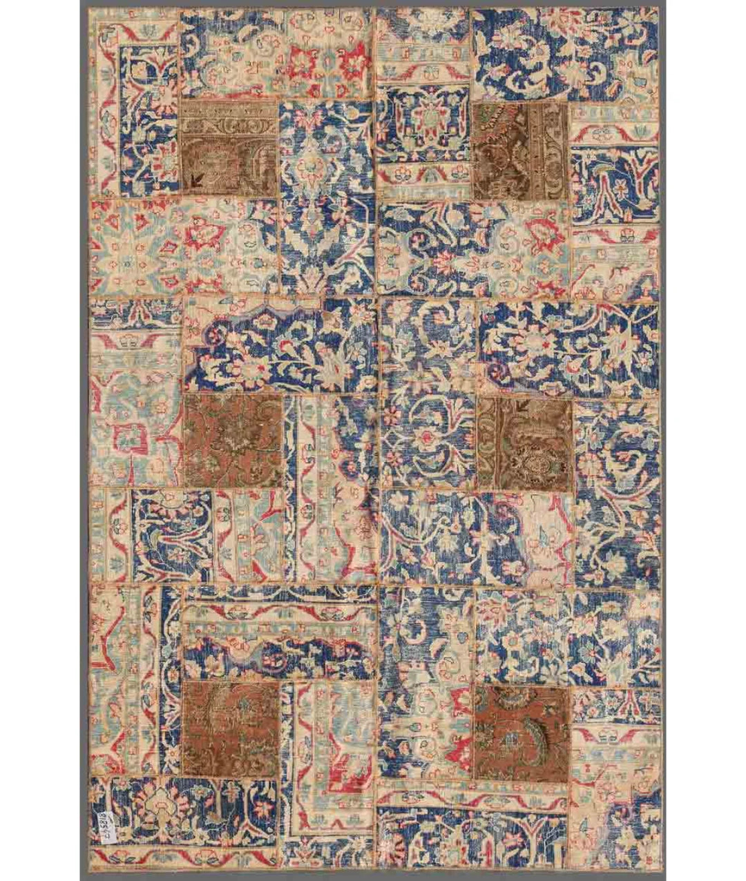 Pakistani Patchwork Rug 5' 1" x 8' 1" Hand-Knotted | No. AT46083