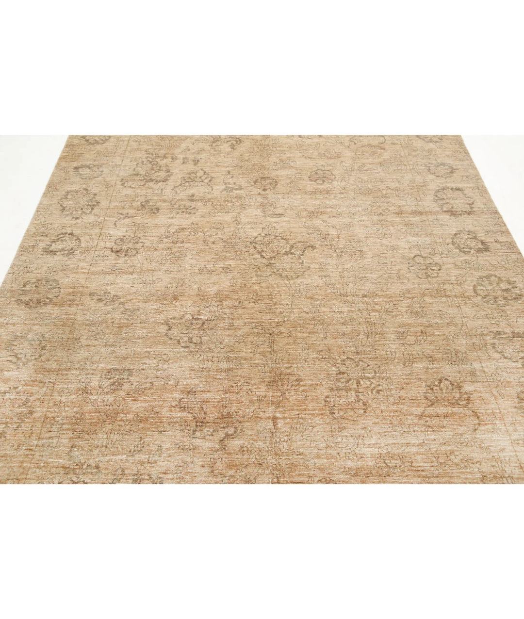 Brown Afghan Ziegler Rug 6' 6" x 9' 3" Hand-Knotted | No. AT46163