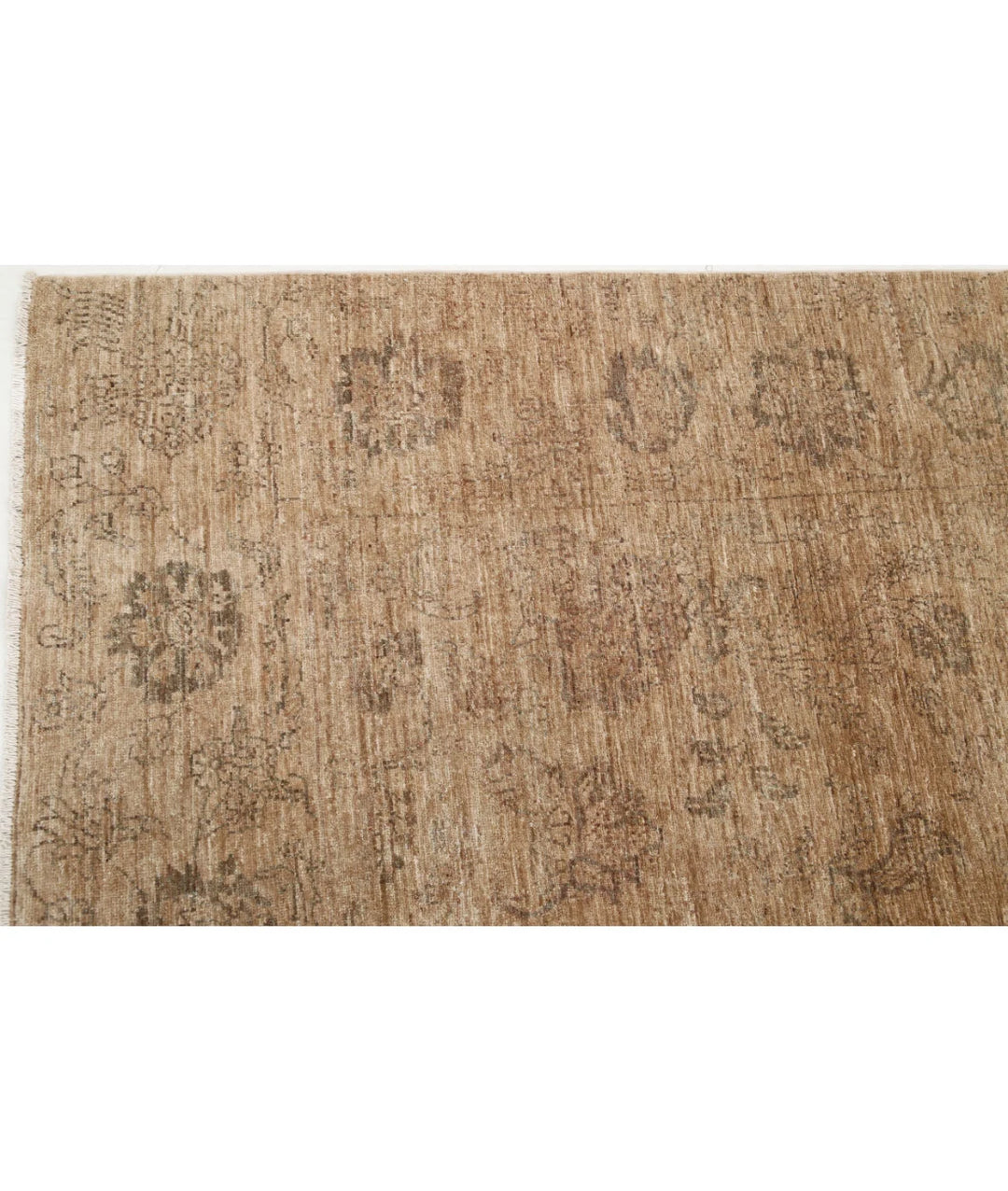 Brown Afghan Ziegler Rug 6' 6" x 9' 3" Hand-Knotted | No. AT46163