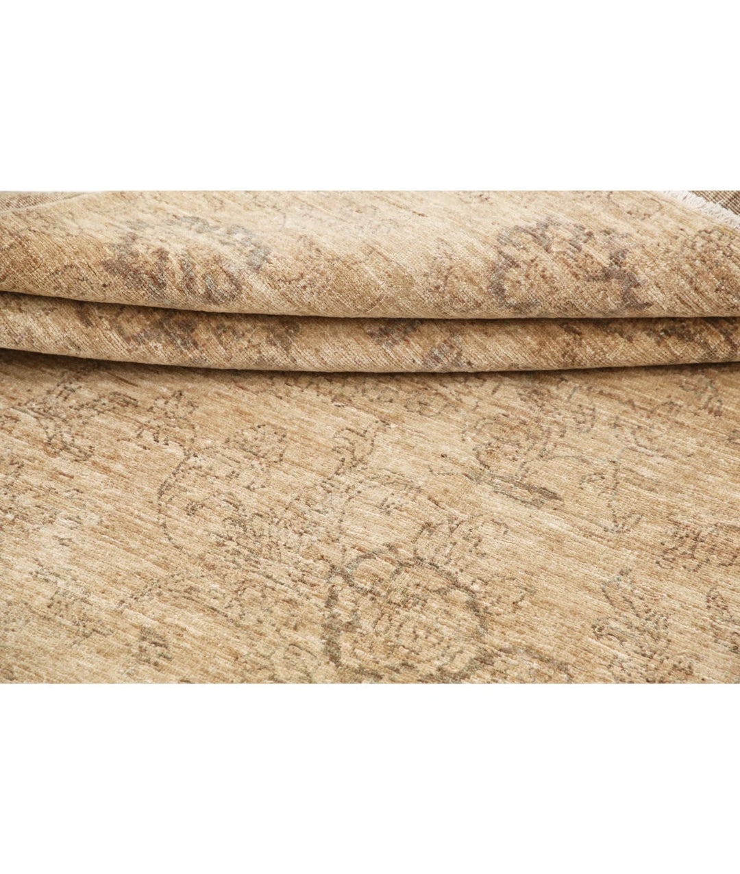 Brown Afghan Ziegler Rug 6' 6" x 9' 3" Hand-Knotted | No. AT46163