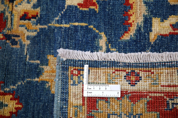 Blue Afghan Ziegler Rug 3' 4" x 4' 8" Hand-Knotted | No. AT46167