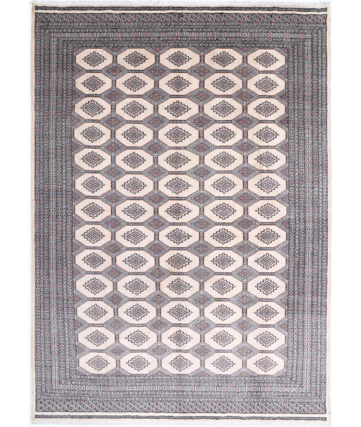 Pakistani Bokhara Rug 7' 9" x 10' 9" Hand-Knotted | No. AT46183