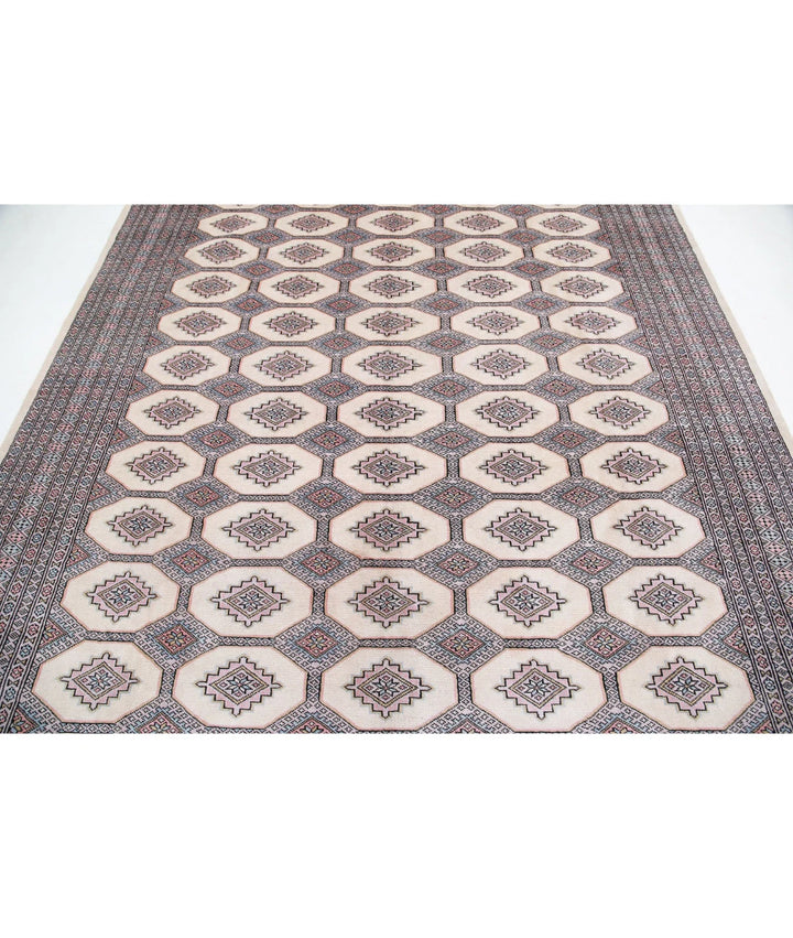 Pakistani Bokhara Rug 7' 9" x 10' 9" Hand-Knotted | No. AT46183