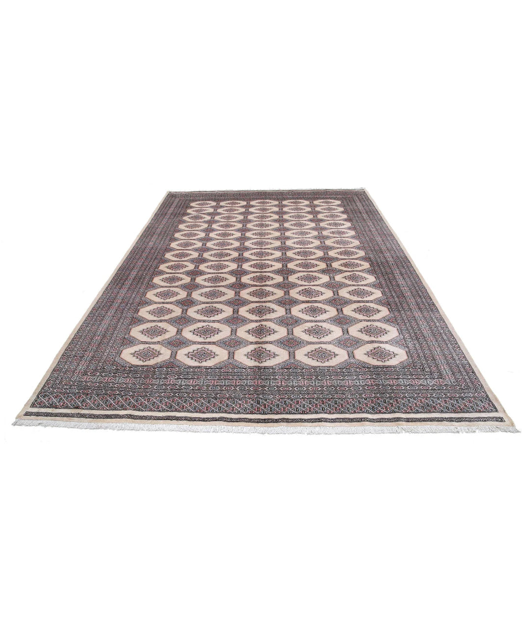 Pakistani Bokhara Rug 7' 9" x 10' 9" Hand-Knotted | No. AT46183