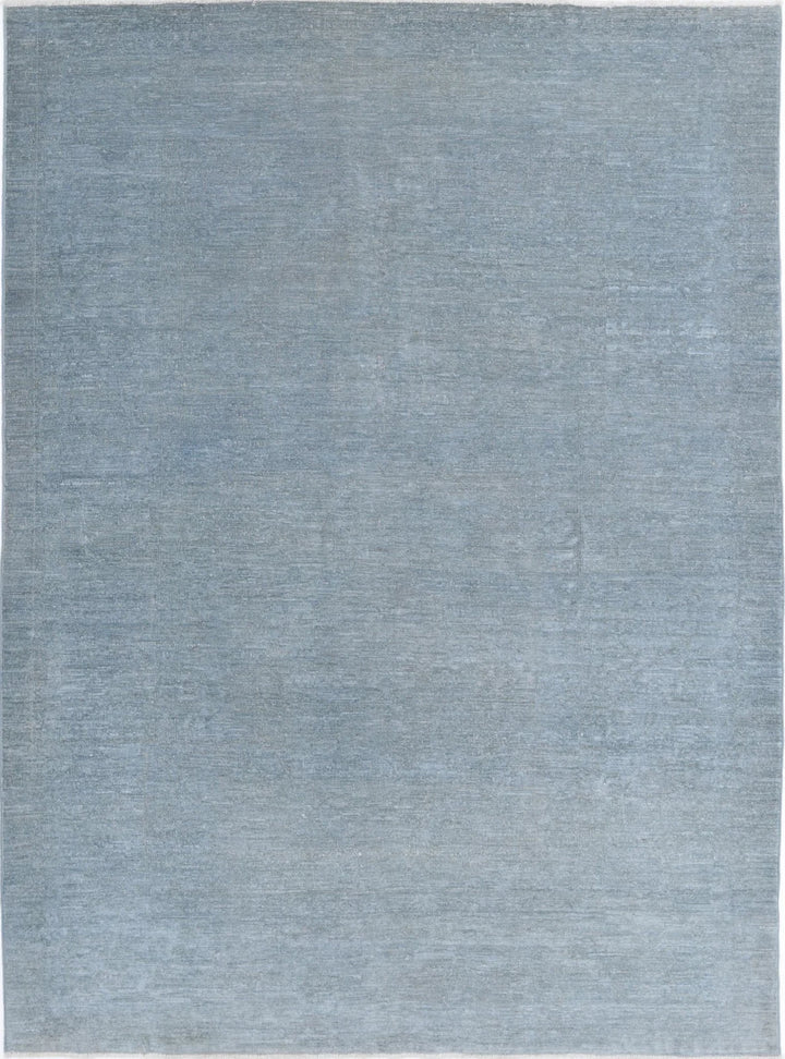 Blue Afghan Overdye Rug 5' 2" x 6' 11" Hand-Knotted | No. AT46190