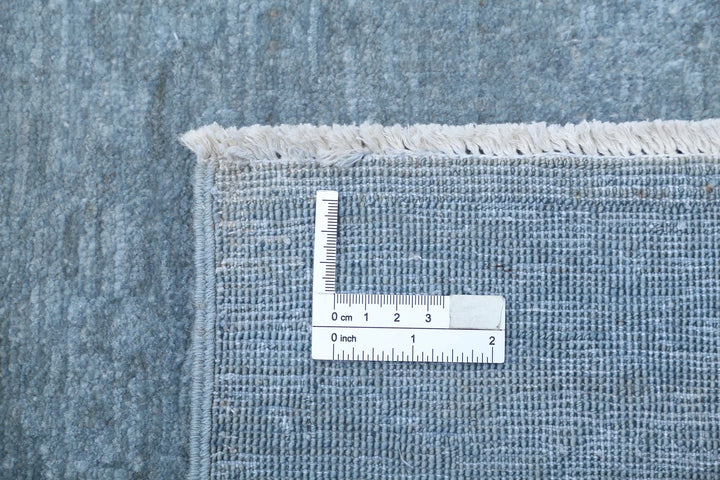Blue Afghan Overdye Rug 5' 2" x 6' 11" Hand-Knotted | No. AT46190