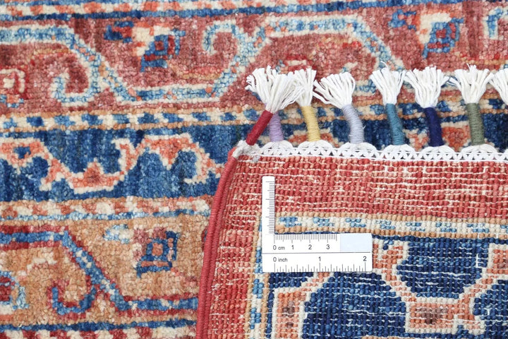 Afghan Shaal Rug 5' 0" x 6' 6" Hand-Knotted | No. AT46398