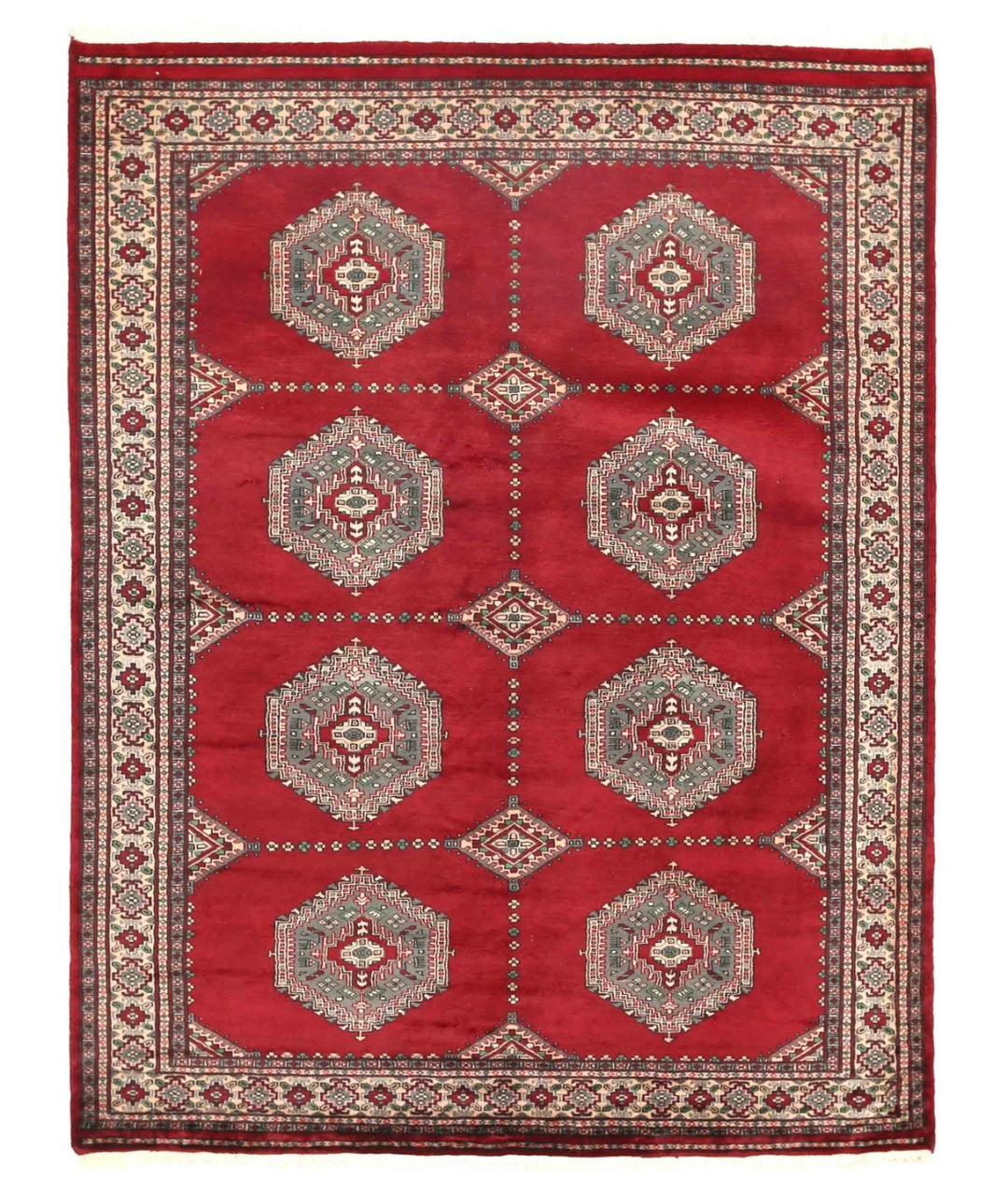 Pakistani Bokhara Rug 5' 7" x 7' 4" Hand-Knotted | No. AT46461