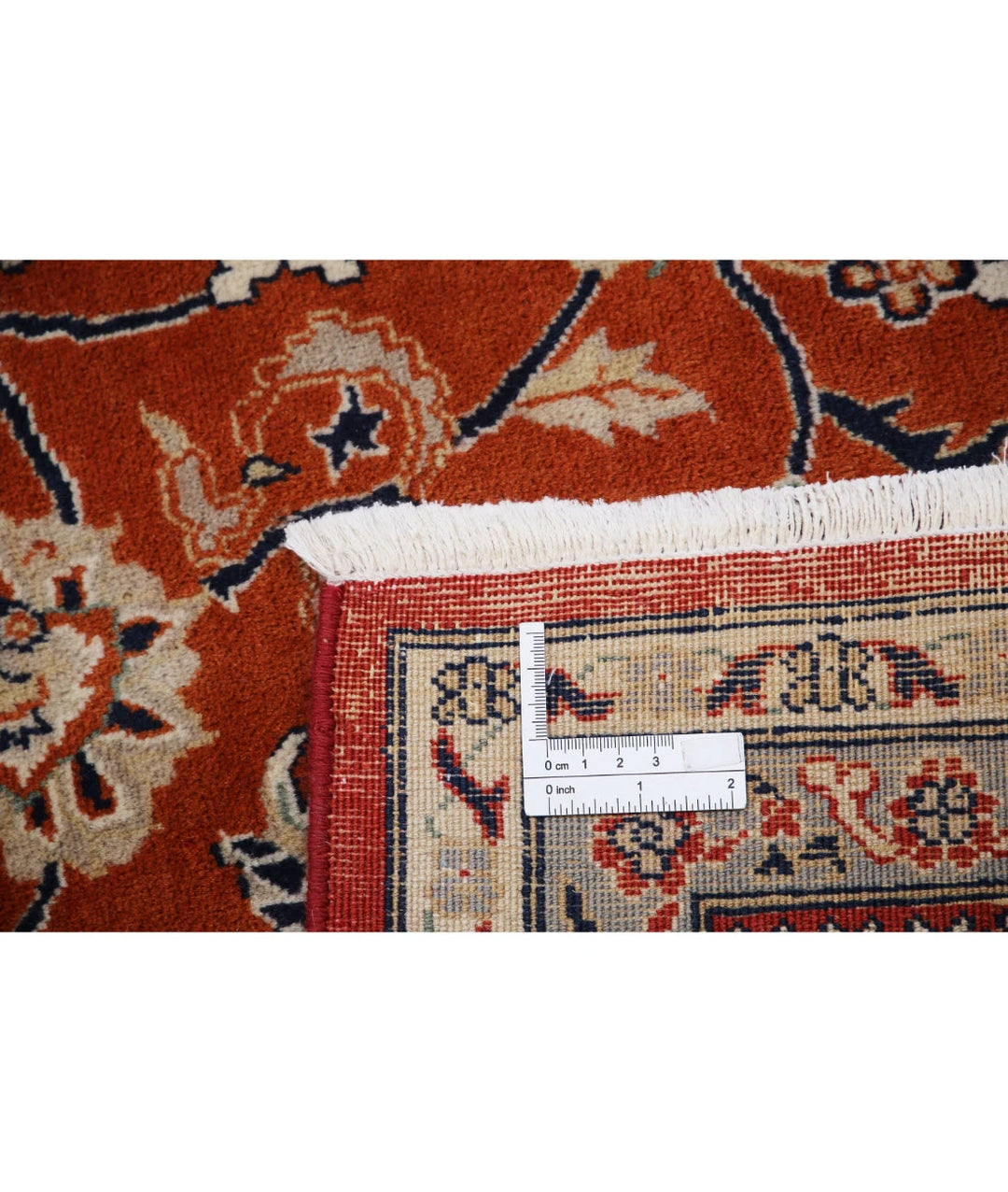 Red Pakistani Oriental Rug [X'X" x X'X"] Hand-Knotted detail
