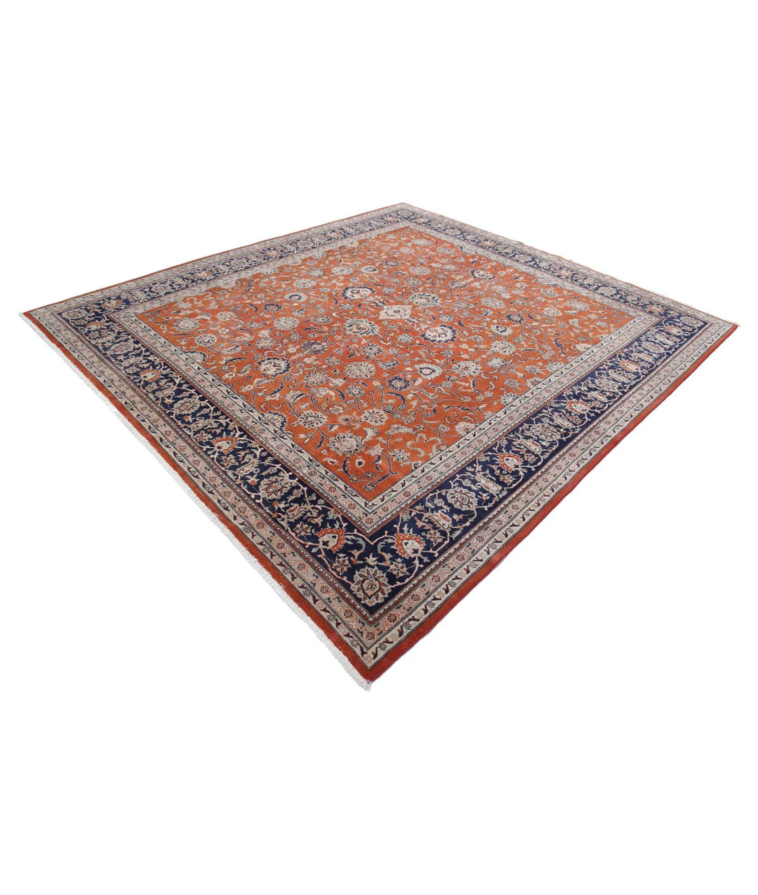 Red Pakistani Oriental Rug [X'X" x X'X"] Hand-Knotted border