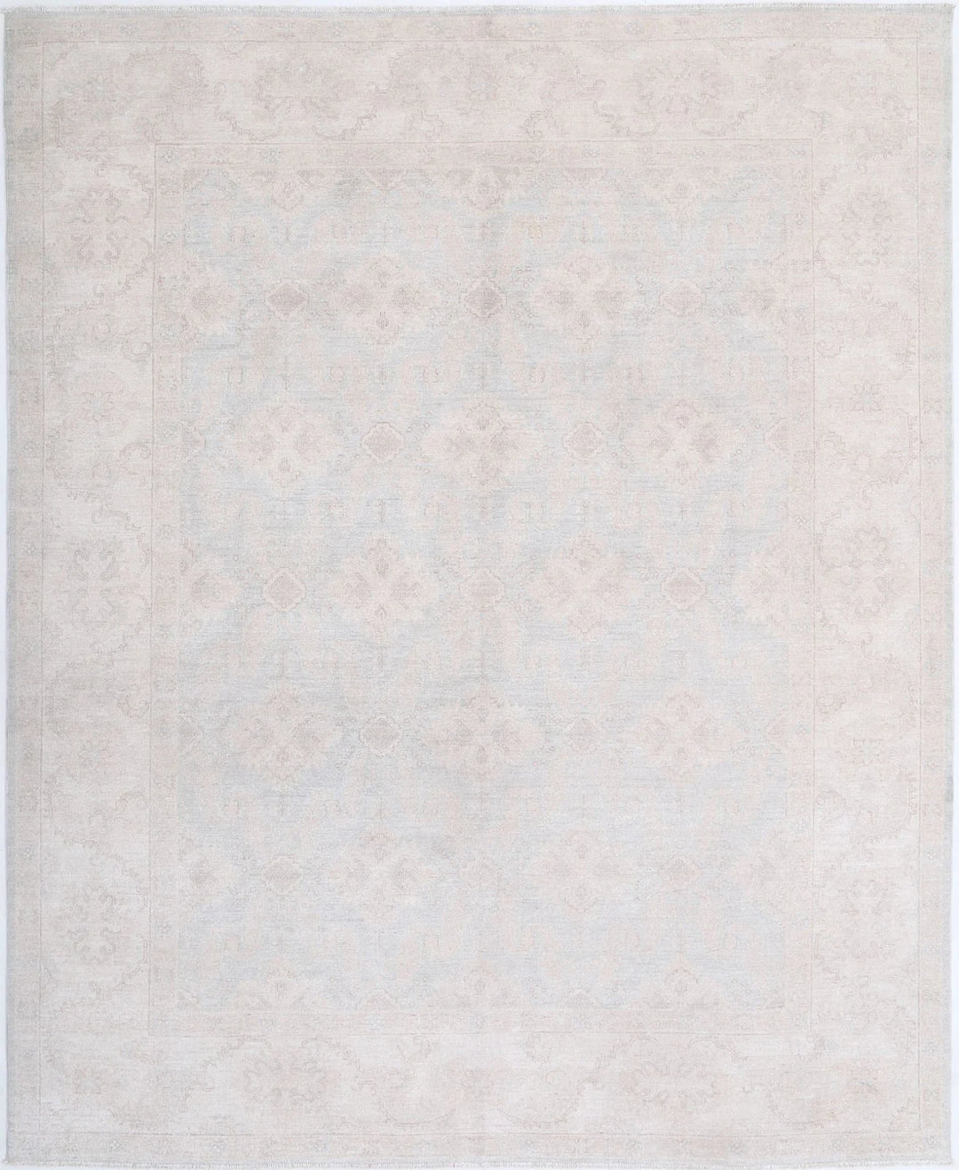 Ivory Afghan Serenity Rug 7' 10" x 9' 7" Hand-Knotted | No. AT46496