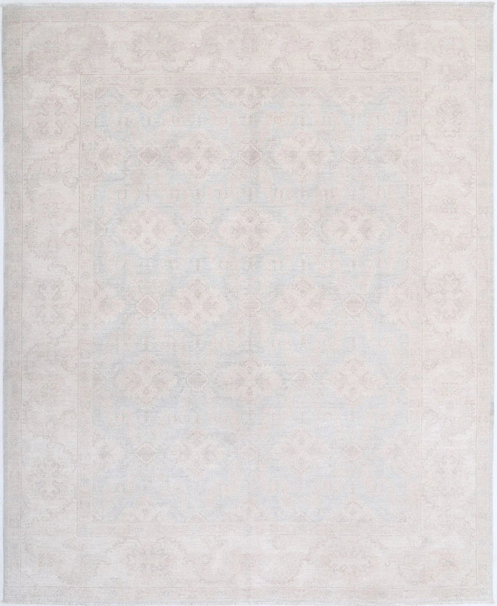 Ivory Afghan Serenity Rug 7' 10" x 9' 7" Hand-Knotted | No. AT46496