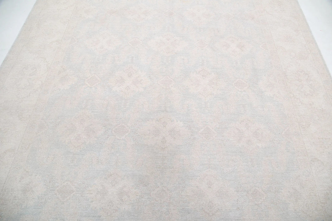 Ivory Afghan Serenity Rug 7' 10" x 9' 7" Hand-Knotted | No. AT46496