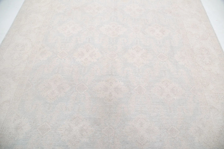 Ivory Afghan Serenity Rug 7' 10" x 9' 7" Hand-Knotted | No. AT46496