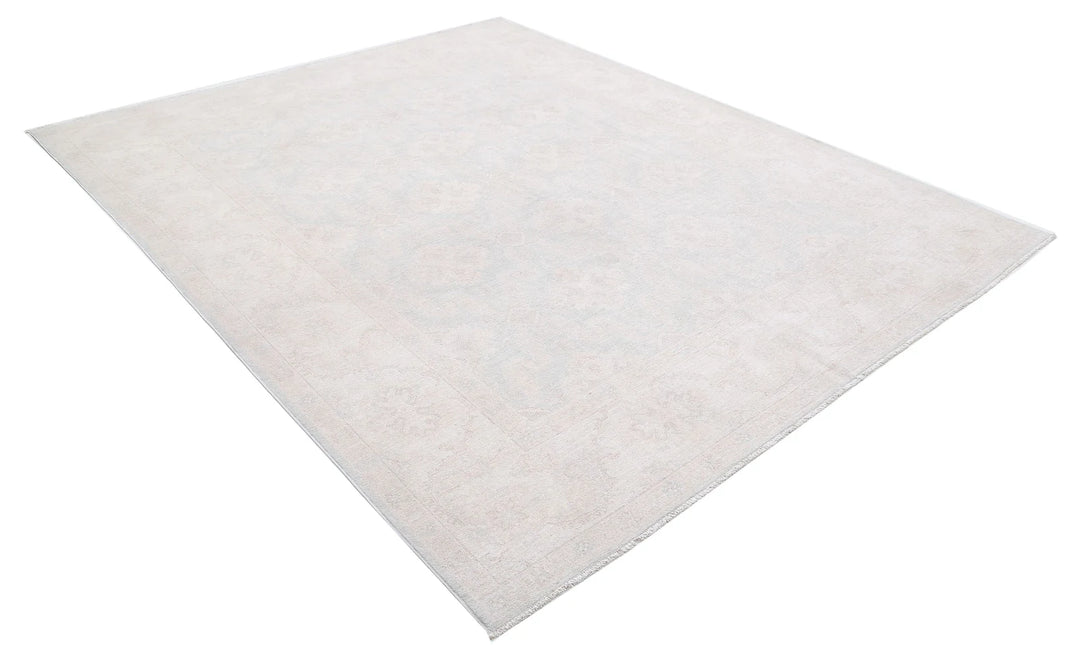 Ivory Afghan Serenity Rug 7' 10" x 9' 7" Hand-Knotted | No. AT46496