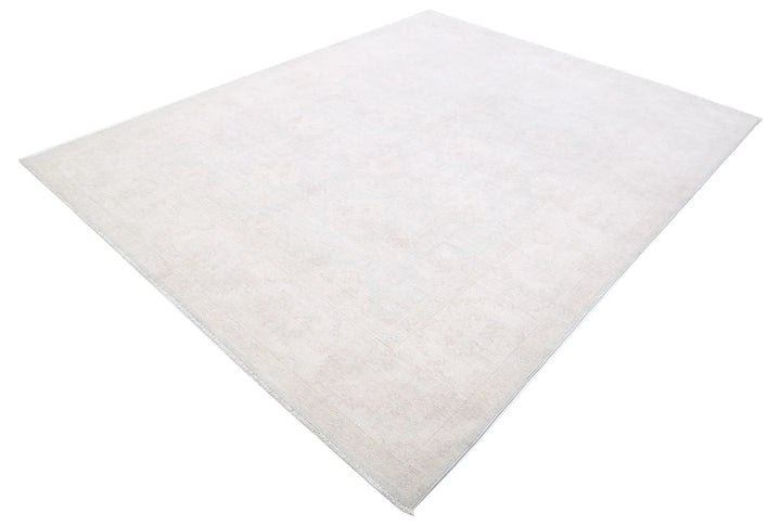 Ivory Afghan Serenity Rug 7' 10" x 9' 7" Hand-Knotted | No. AT46496