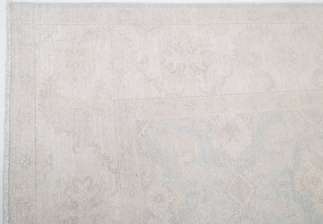 Ivory Afghan Serenity Rug 7' 10" x 9' 7" Hand-Knotted | No. AT46496