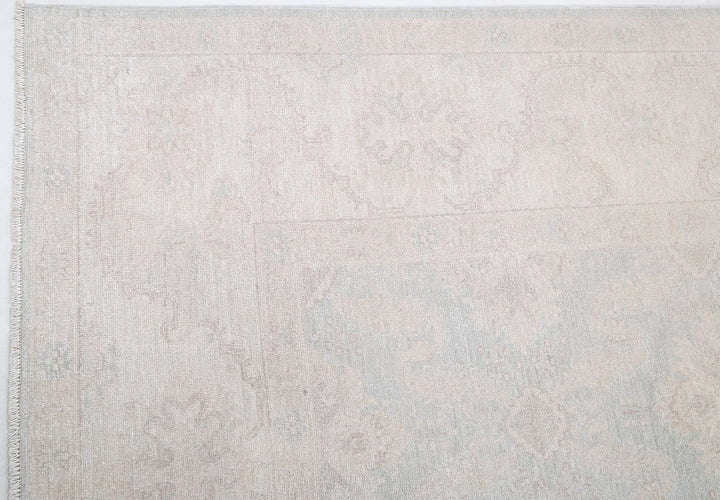 Ivory Afghan Serenity Rug 7' 10" x 9' 7" Hand-Knotted | No. AT46496