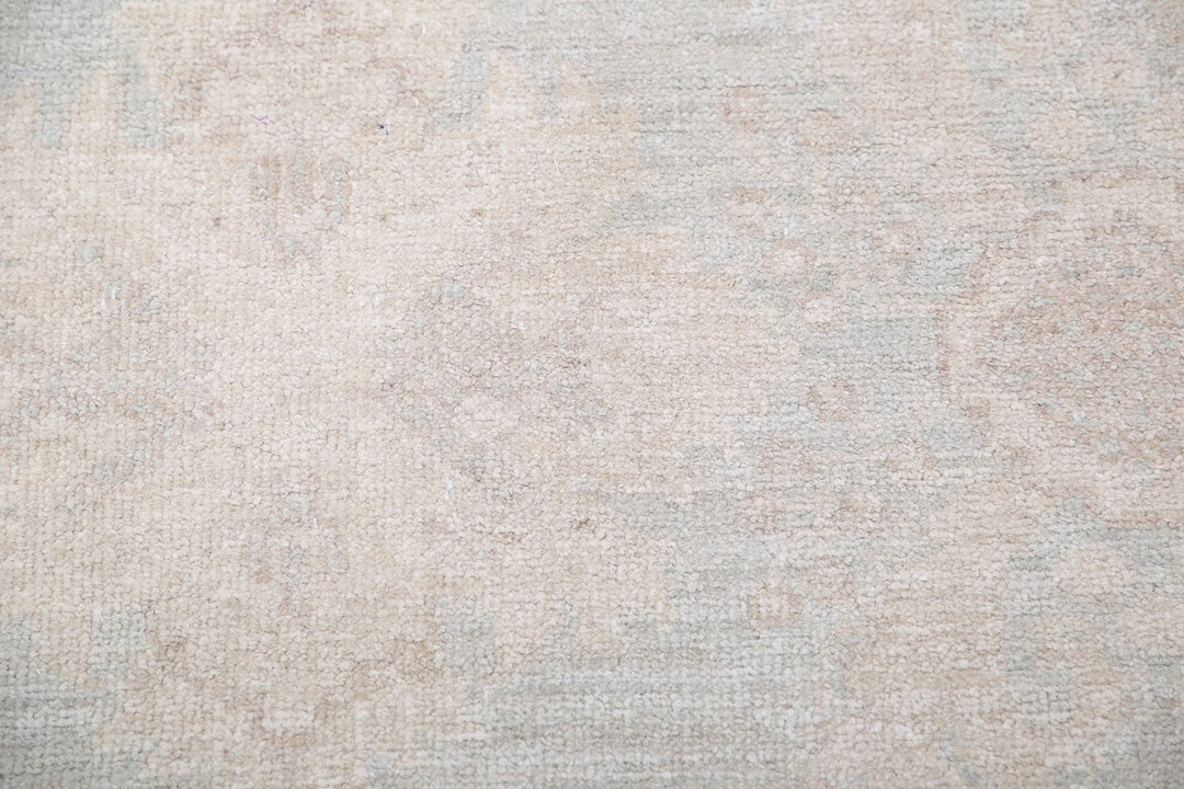 Ivory Afghan Serenity Rug 7' 10" x 9' 7" Hand-Knotted | No. AT46496
