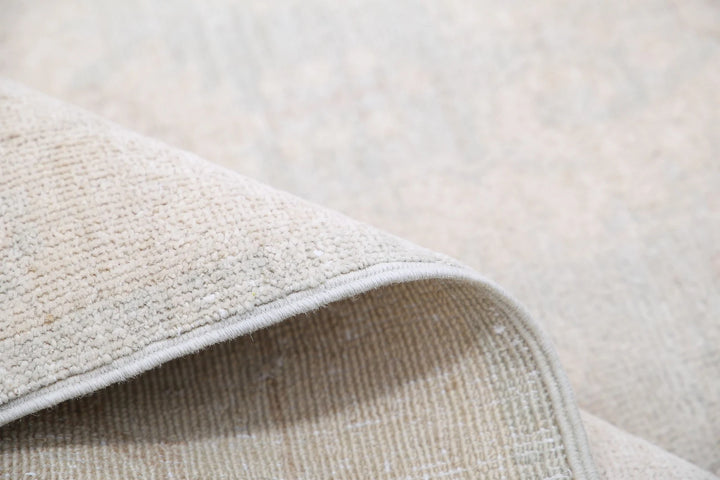 Ivory Afghan Serenity Rug 7' 10" x 9' 7" Hand-Knotted | No. AT46496