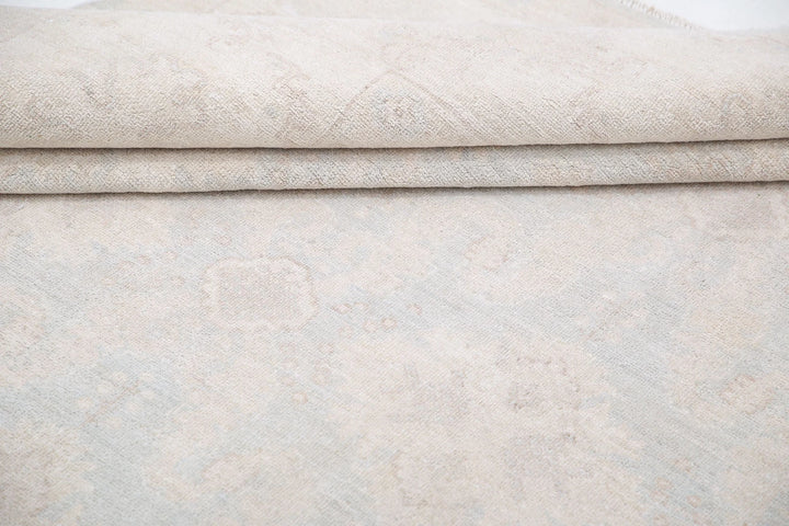 Ivory Afghan Serenity Rug 7' 10" x 9' 7" Hand-Knotted | No. AT46496