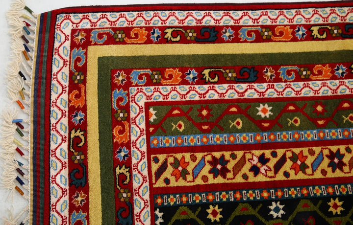 Afghan Shaal Rug 4' 5" x 6' 2" Hand-Knotted | No. AT46616