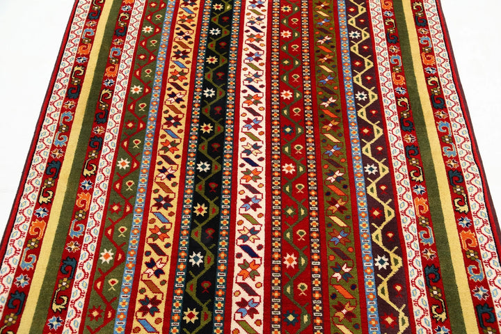 Afghan Shaal Rug 4' 5" x 6' 2" Hand-Knotted | No. AT46616