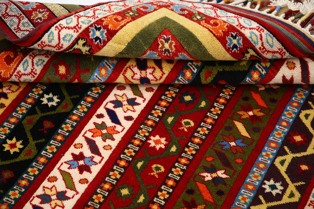 Afghan Shaal Rug 4' 5" x 6' 2" Hand-Knotted | No. AT46616