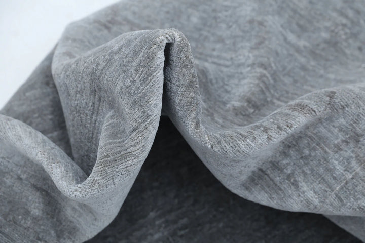 Grey Afghan Overdye Rug 3' 2" x 9' 4" Hand-Knotted | No. AT46695