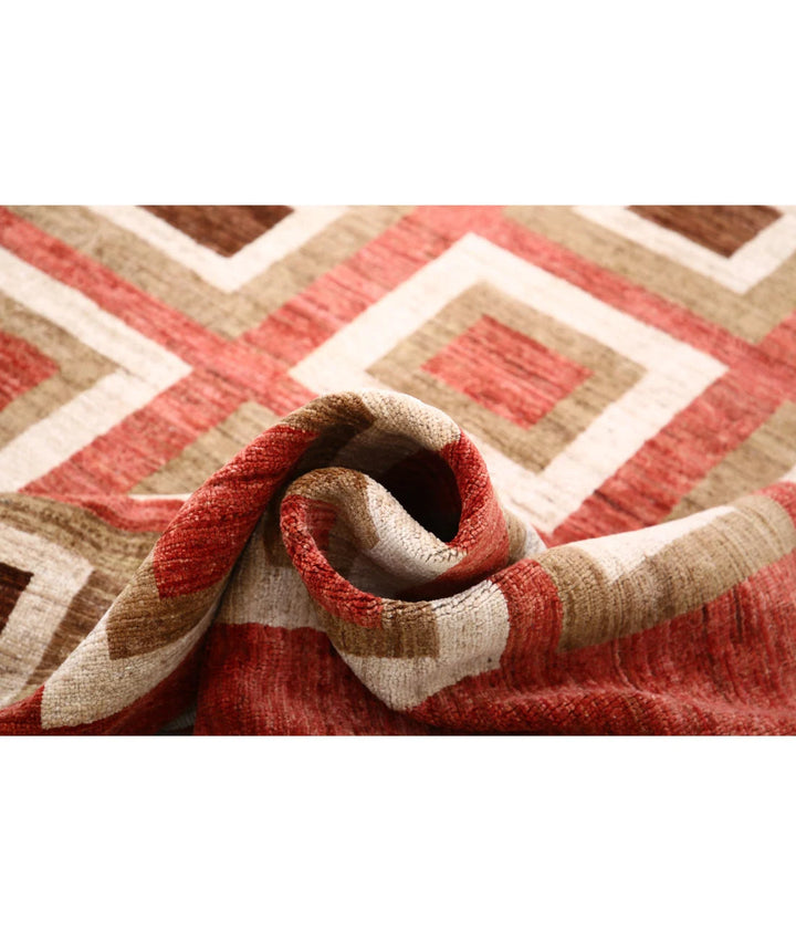 Afghan Modcar Rug 9' 1" x 11' 7" Hand-Knotted | No. AT46726