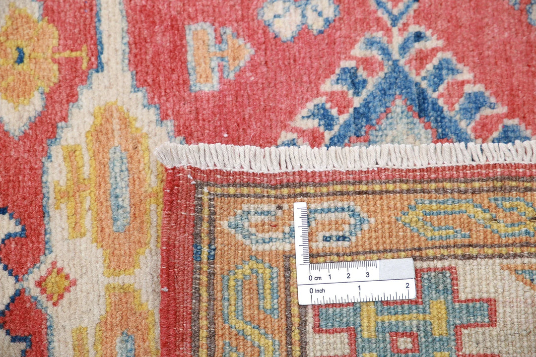 Afghan Kazak Rug 2' 8" x 8' 10" Hand-Knotted | No. AT46746