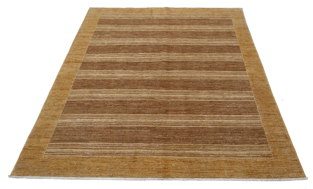 Afghan Modcar Rug 5' 0" x 6' 4" Hand-Knotted | No. AT46779