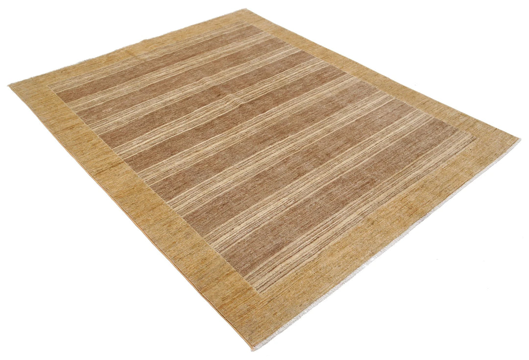 Afghan Modcar Rug 5' 0" x 6' 4" Hand-Knotted | No. AT46779