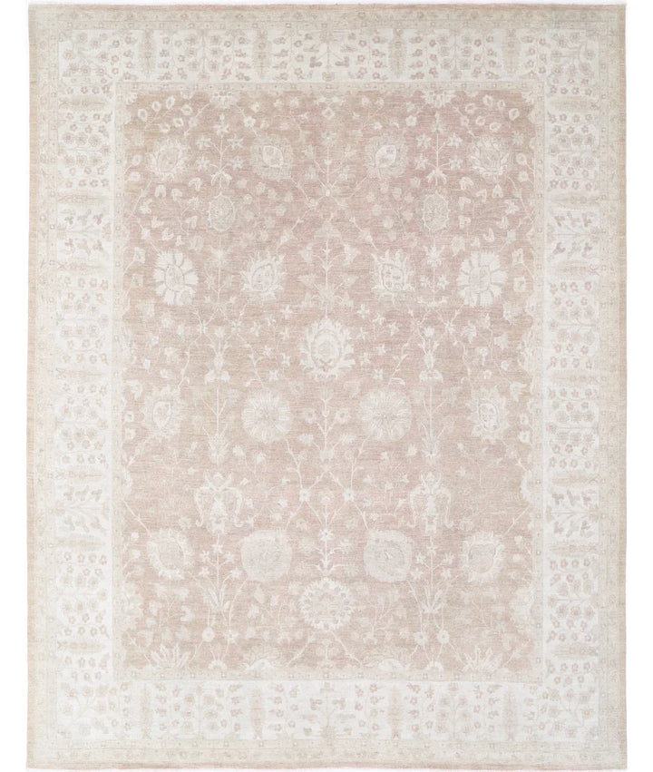 Brown Afghan Tabriz Rug 11' 8" x 15' 2" Hand-Knotted | No. AT46811