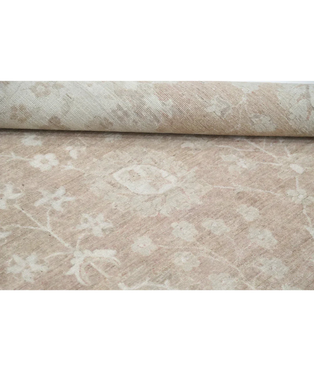 Brown Afghan Tabriz Rug 11' 8" x 15' 2" Hand-Knotted | No. AT46811